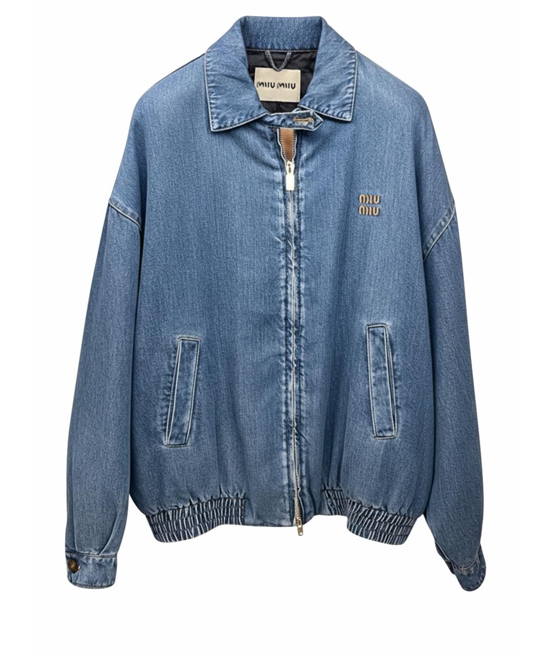 MIU MIU Синяя деним куртка, фото 1