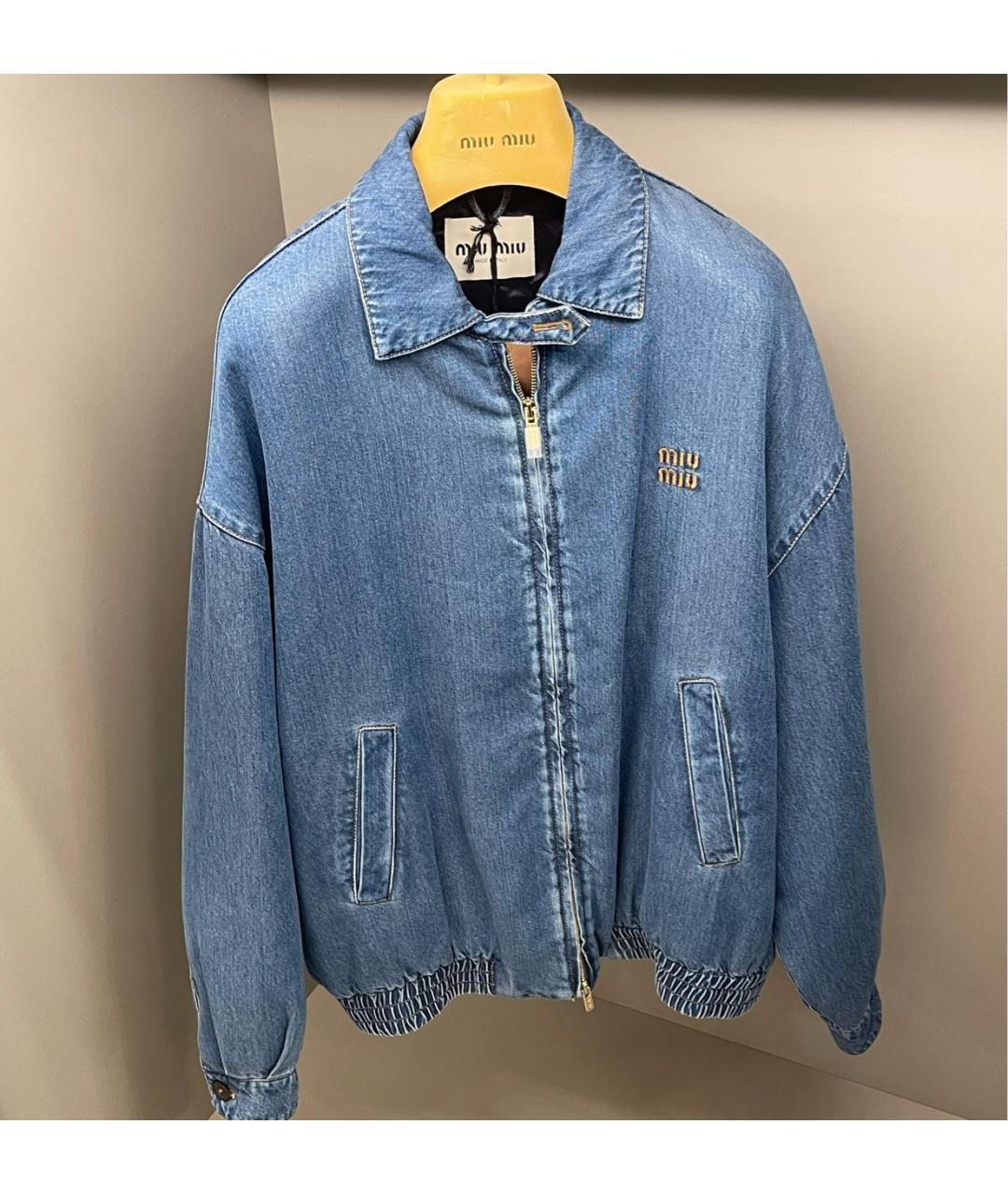 MIU MIU Синяя деним куртка, фото 8