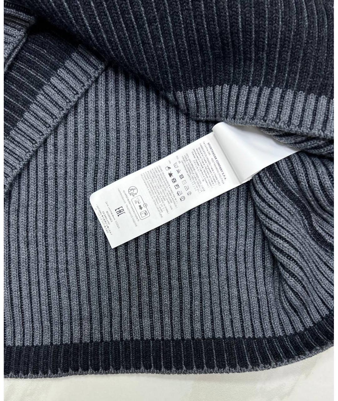 STONE ISLAND Черный шерстяной джемпер / свитер, фото 5