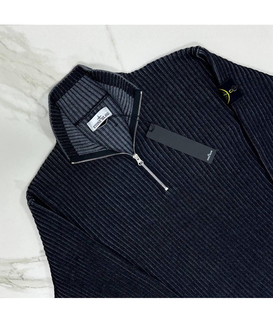 STONE ISLAND Черный шерстяной джемпер / свитер, фото 2