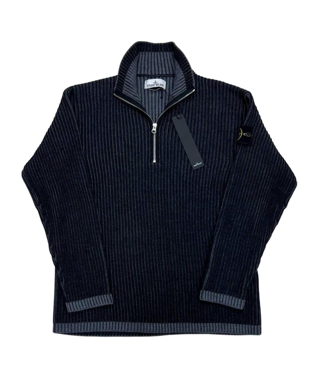 STONE ISLAND Черный шерстяной джемпер / свитер, фото 1