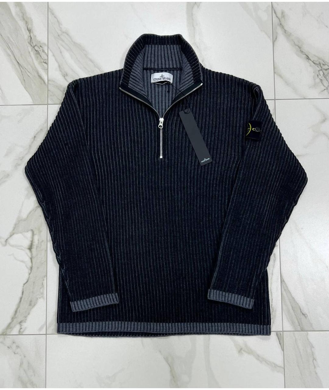 STONE ISLAND Черный шерстяной джемпер / свитер, фото 10