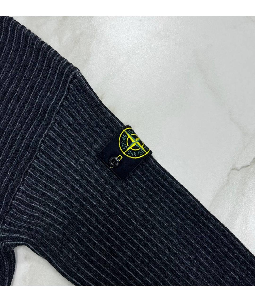 STONE ISLAND Черный шерстяной джемпер / свитер, фото 3