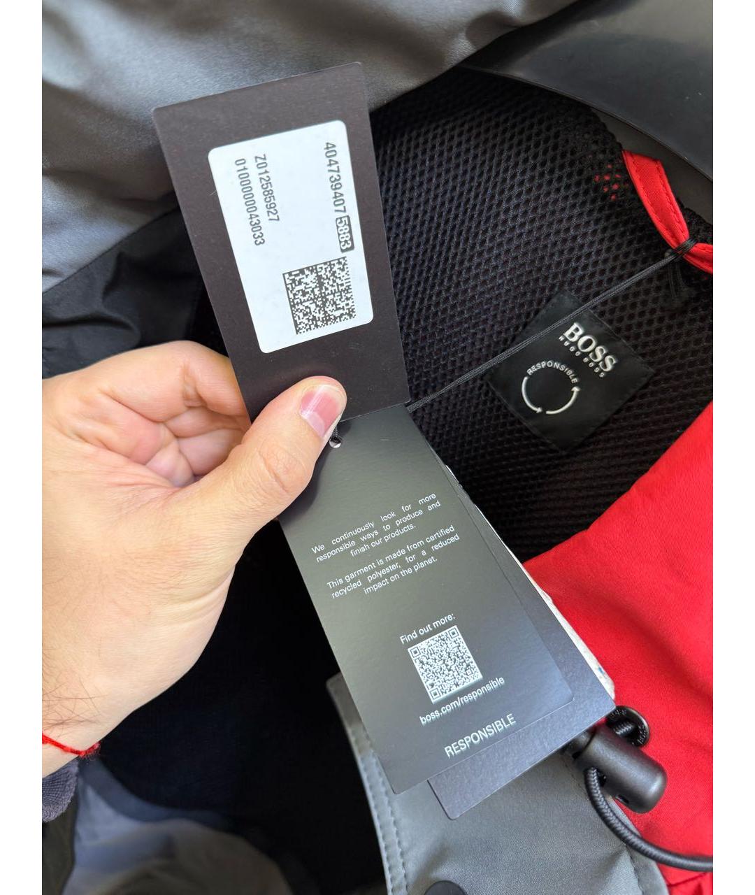 HUGO BOSS Красная полиэстеровая куртка, фото 7