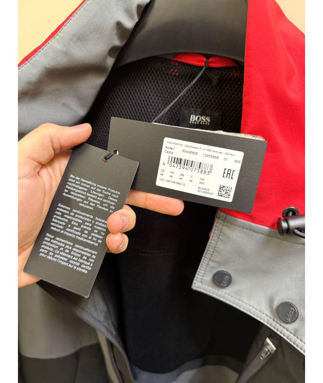 HUGO BOSS Красная полиэстеровая куртка, фото 6