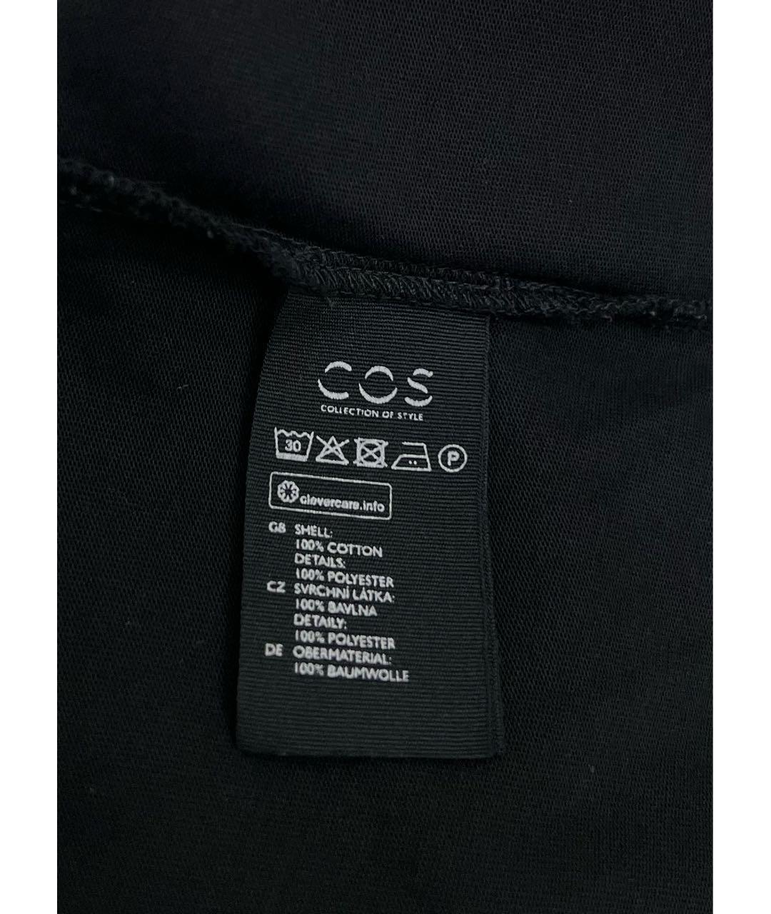 COS Черное хлопковое коктейльное платье, фото 7