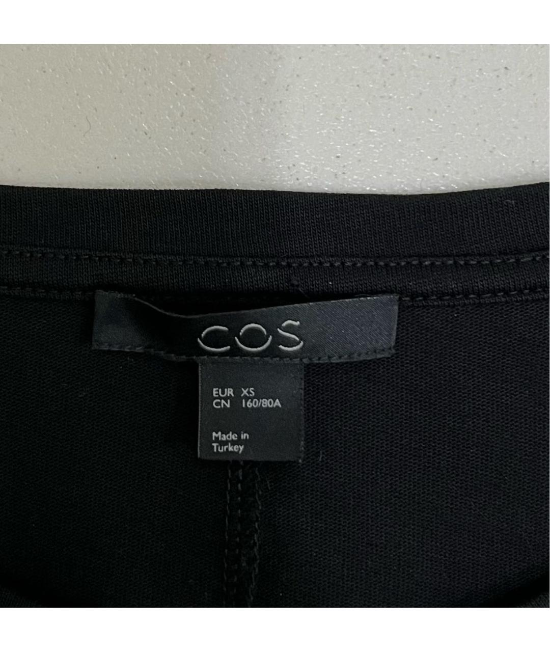 COS Черное хлопковое коктейльное платье, фото 6