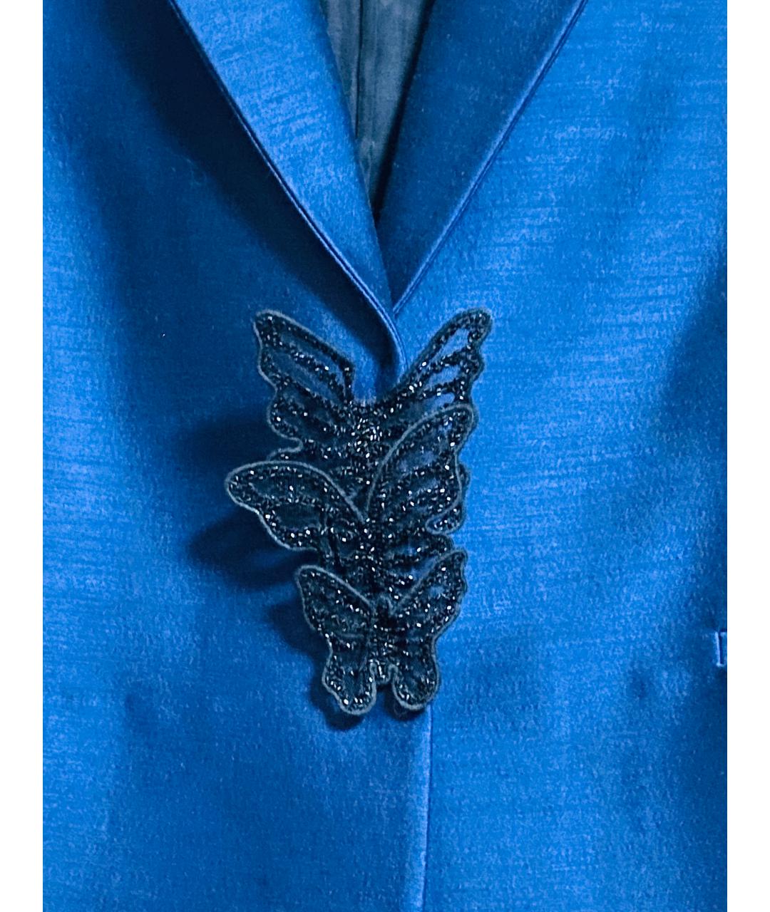 VALENTINO Синий шерстяной костюм с юбками, фото 3