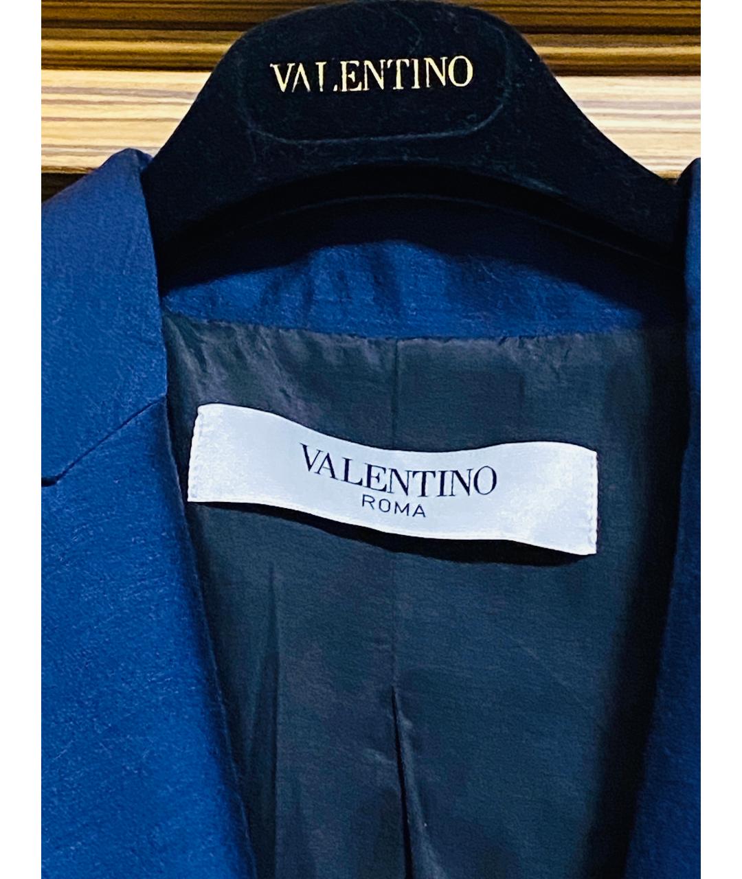 VALENTINO Синий шерстяной костюм с юбками, фото 4