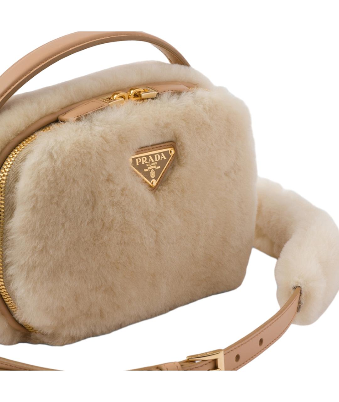 PRADA Бежевая сумка через плечо, фото 4