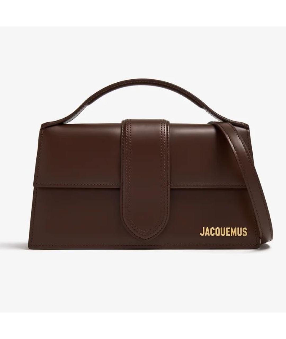 JACQUEMUS Коричневая кожаная сумка через плечо, фото 7