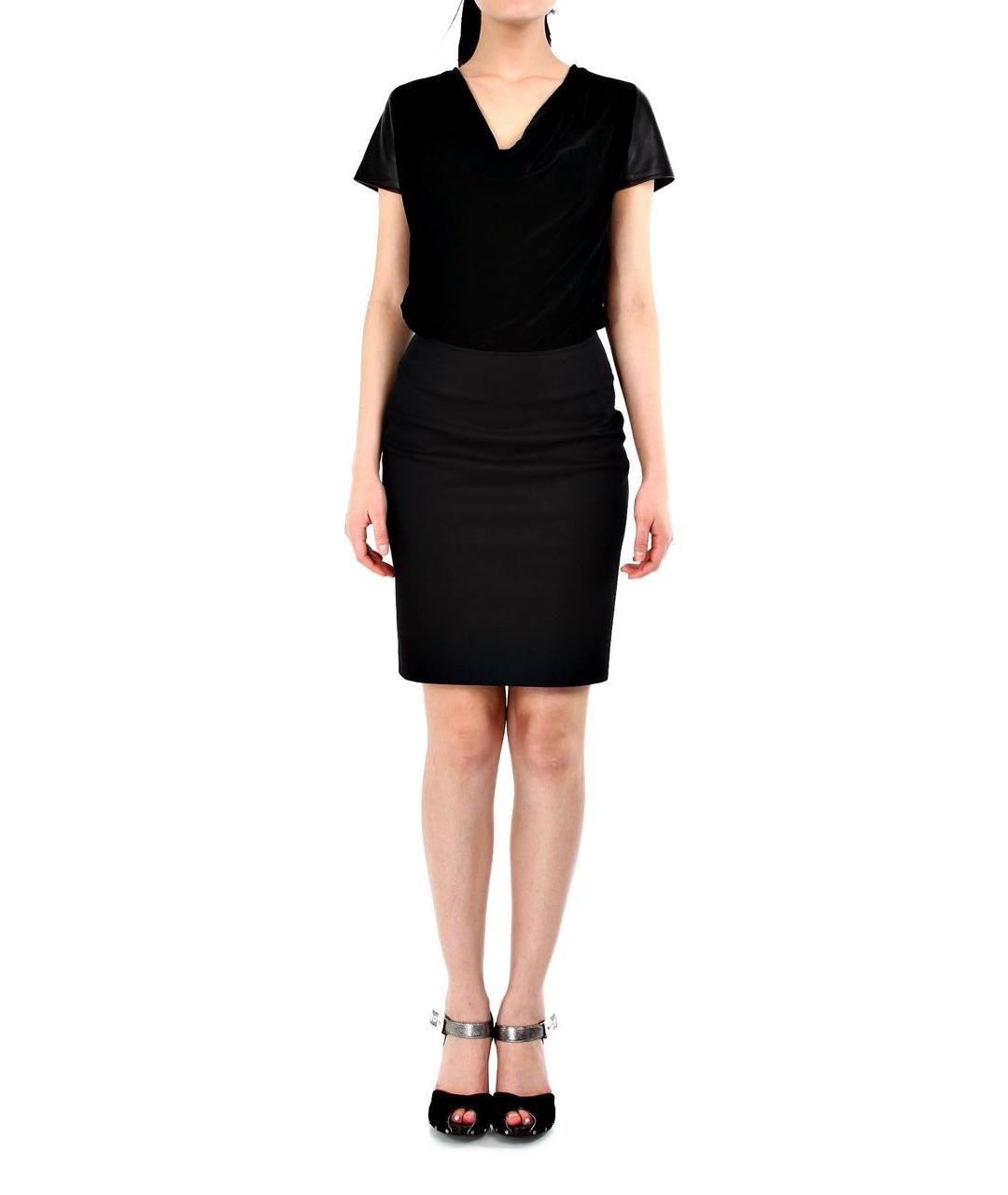 JO NO FUI Черное бархатное коктейльное платье, фото 8