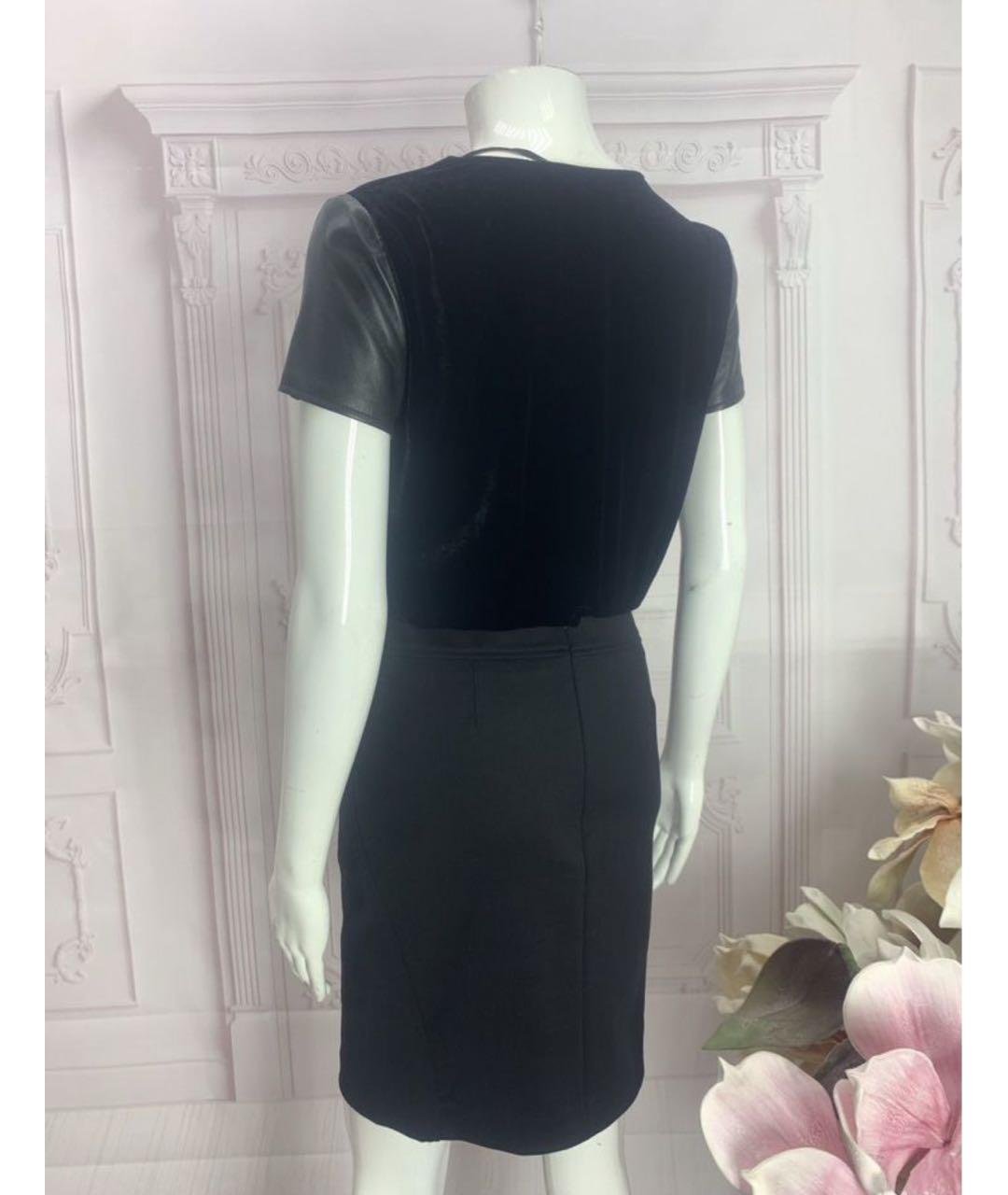 JO NO FUI Черное бархатное коктейльное платье, фото 2