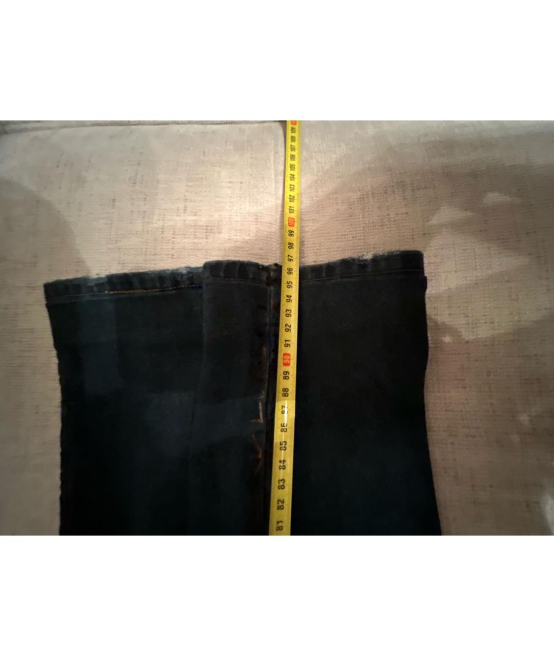 JOHN GALLIANO Темно-синие хлопко-эластановые прямые джинсы, фото 8