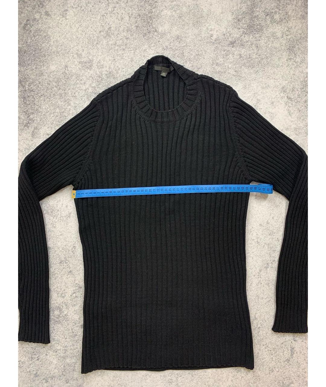 HELMUT LANG Черный шерстяной джемпер / свитер, фото 6