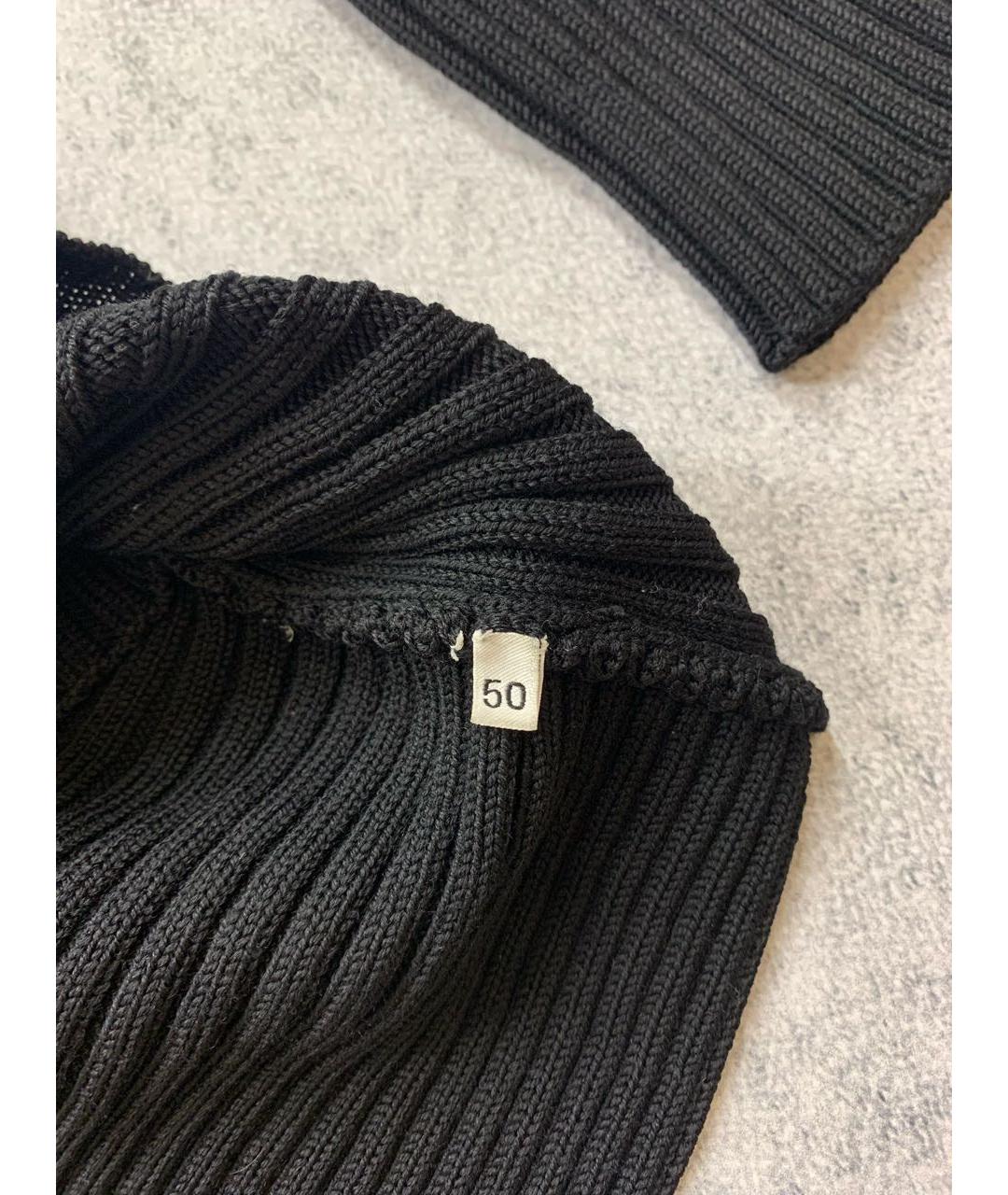 HELMUT LANG Черный шерстяной джемпер / свитер, фото 4