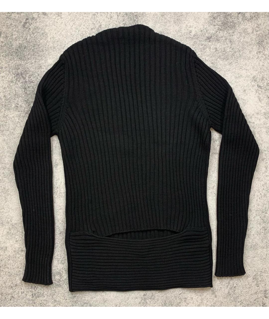 HELMUT LANG Черный шерстяной джемпер / свитер, фото 2