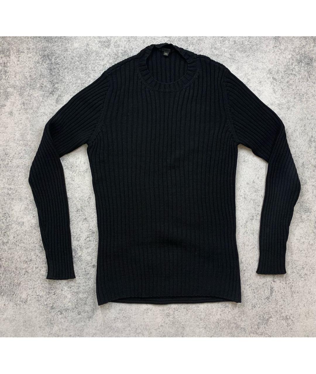 HELMUT LANG Черный шерстяной джемпер / свитер, фото 8