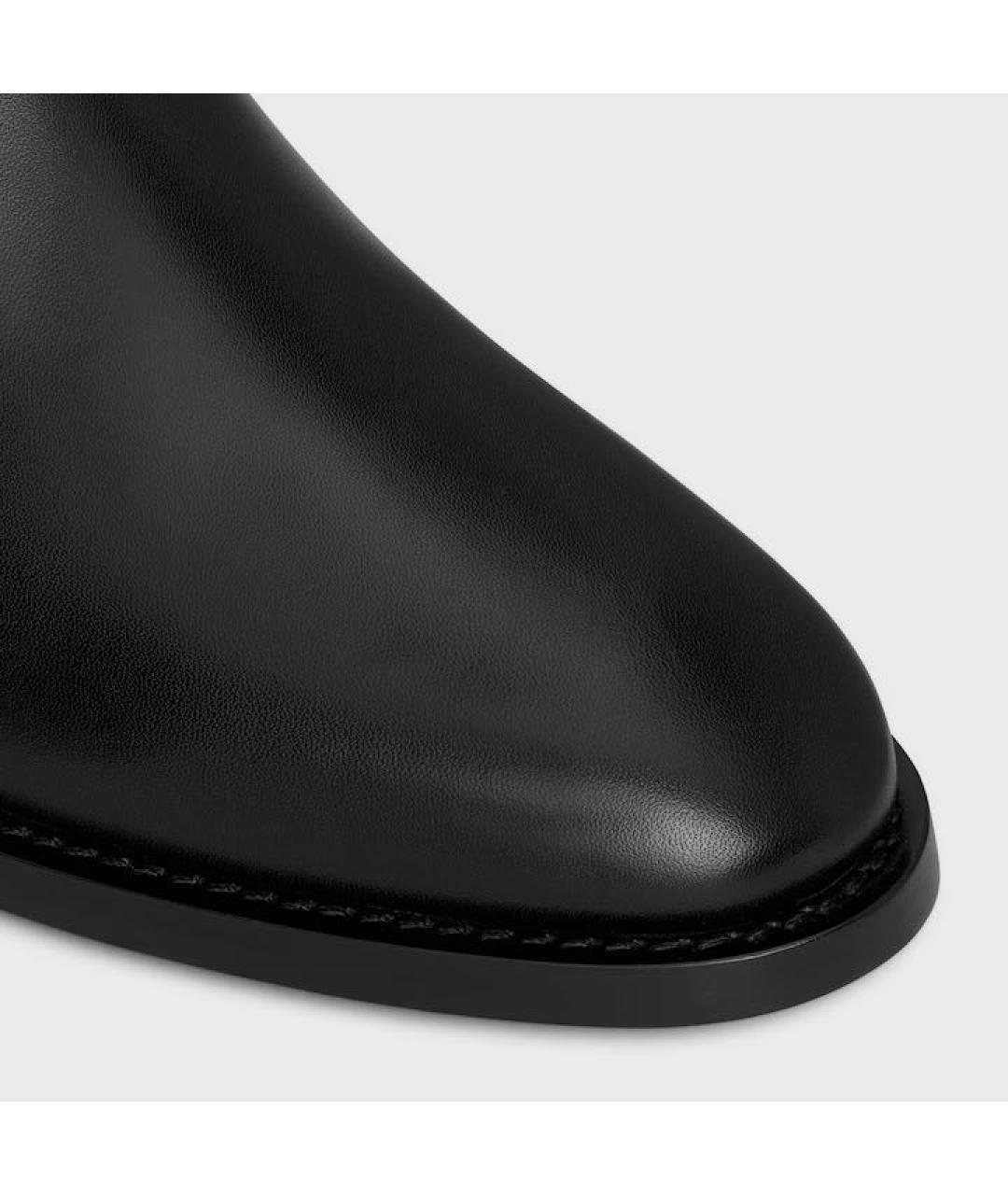 CELINE Черные кожаные сапоги, фото 3