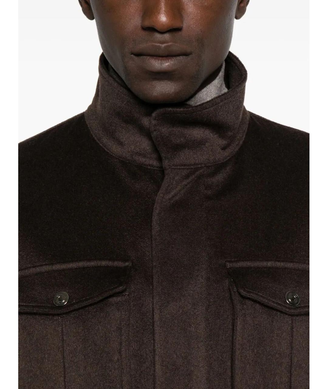 SARTORIO NAPOLI Коричневая кашемировая куртка, фото 4