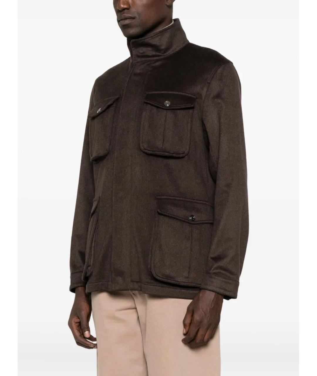 SARTORIO NAPOLI Коричневая кашемировая куртка, фото 5