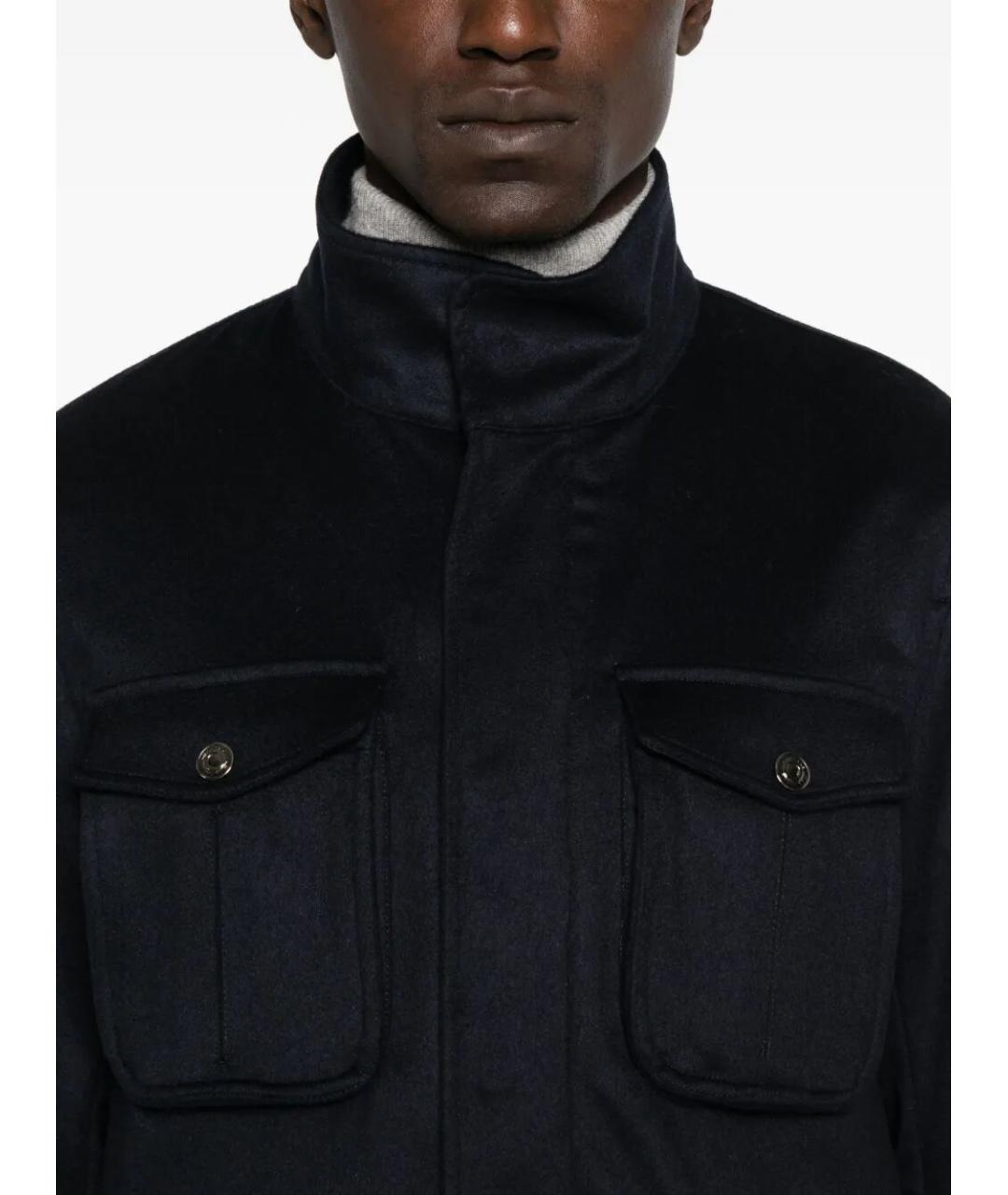 SARTORIO NAPOLI Темно-синяя кашемировая куртка, фото 3