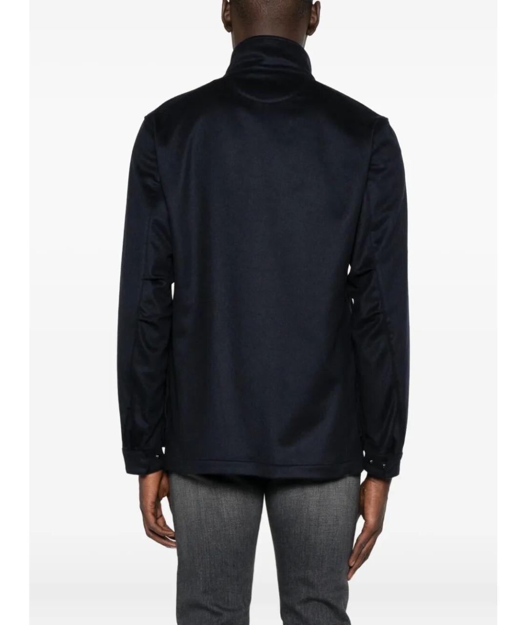 SARTORIO NAPOLI Темно-синяя кашемировая куртка, фото 4