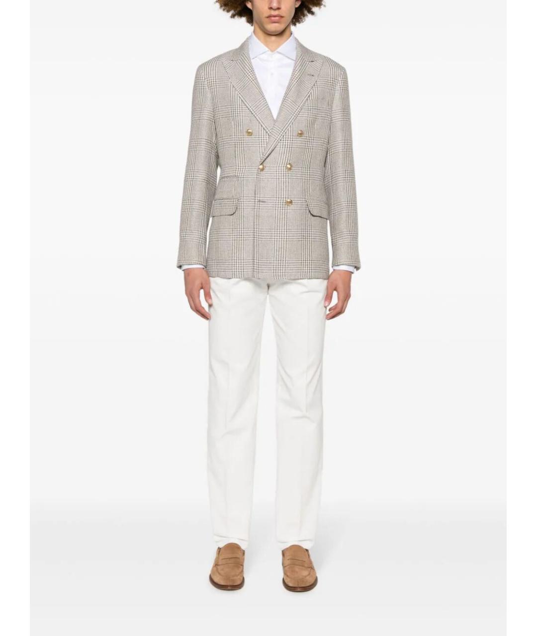 BRUNELLO CUCINELLI Белая хлопковая классическая рубашка, фото 2