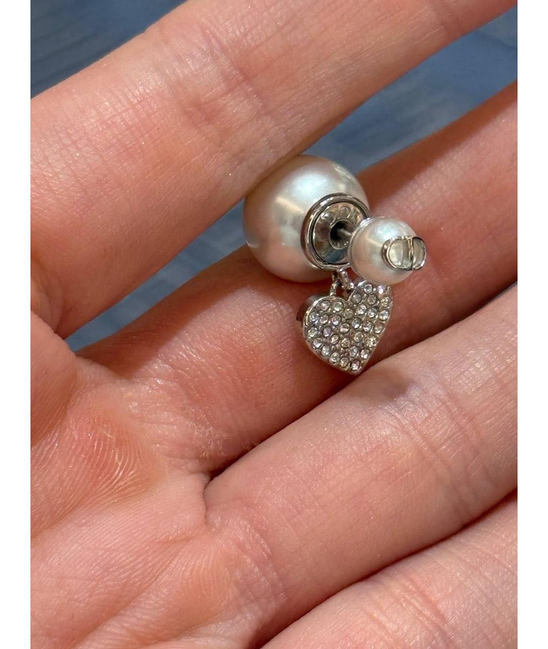 CHRISTIAN DIOR Серебряные металлические серьги, фото 3