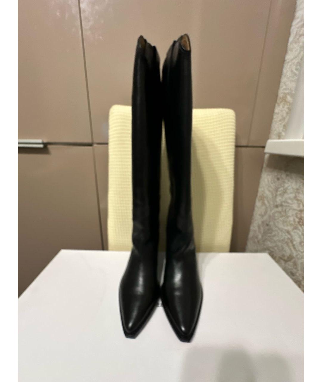 ISABEL MARANT Черные кожаные сапоги, фото 2