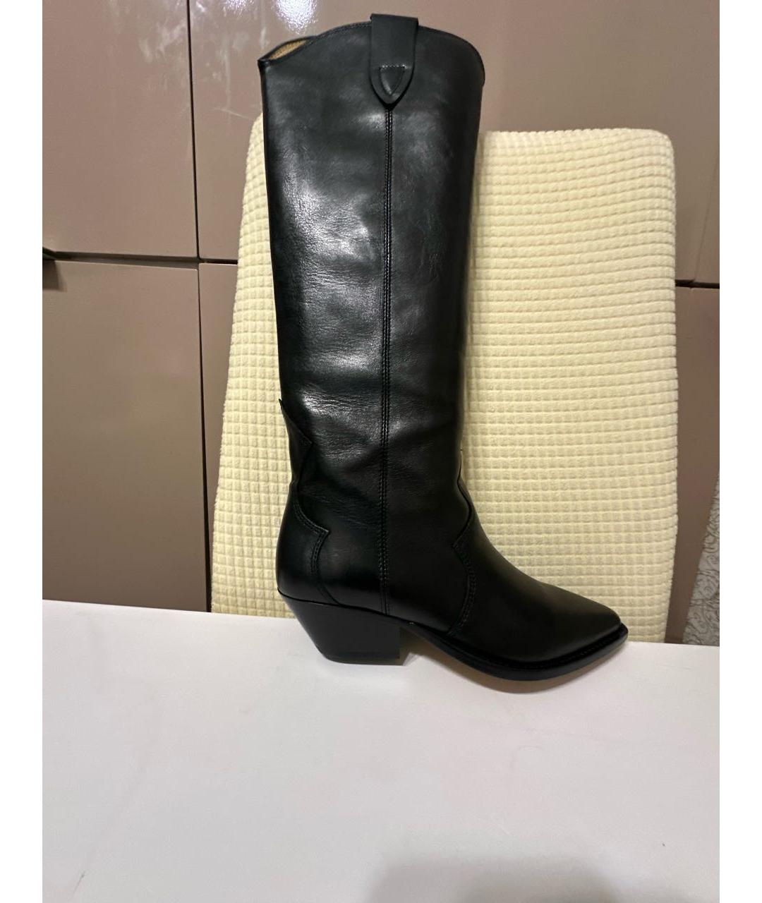 ISABEL MARANT Черные кожаные сапоги, фото 6