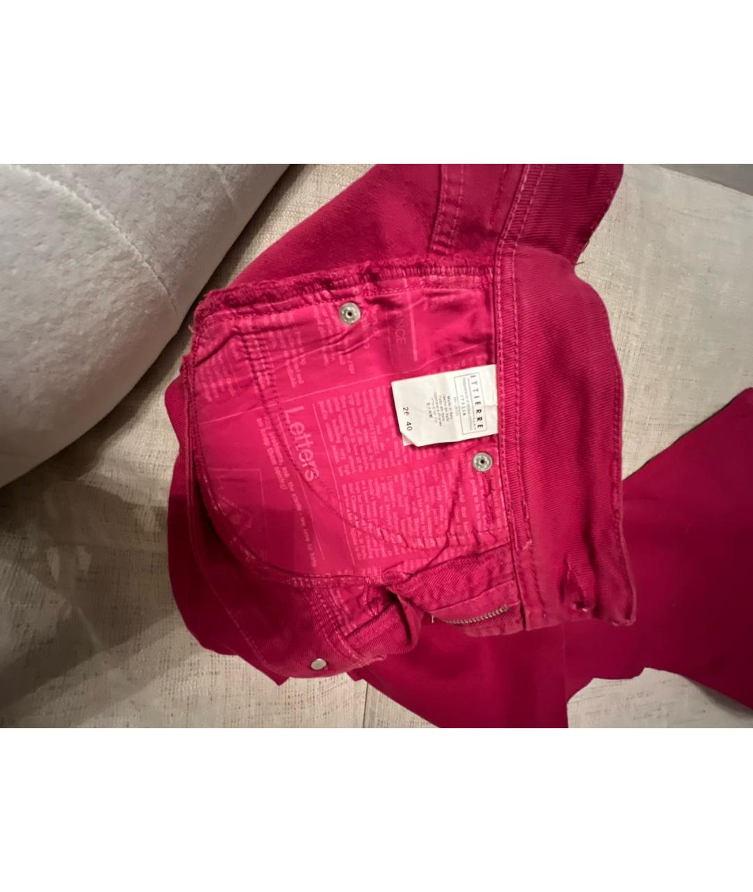 JOHN GALLIANO Бордовые хлопко-эластановые прямые джинсы, фото 6