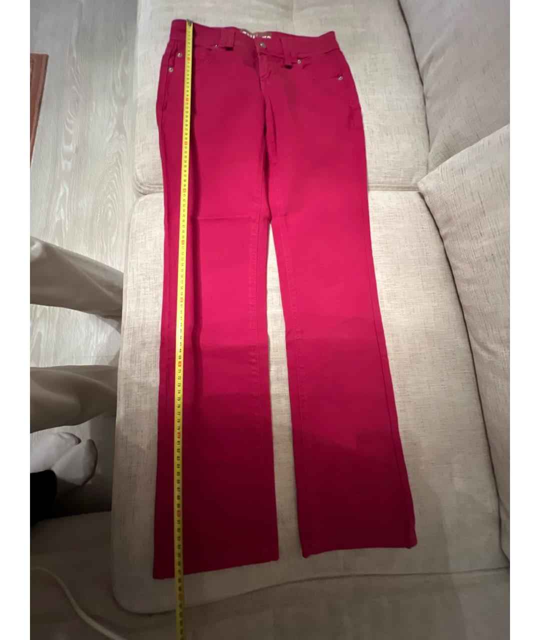 JOHN GALLIANO Бордовые хлопко-эластановые прямые джинсы, фото 8