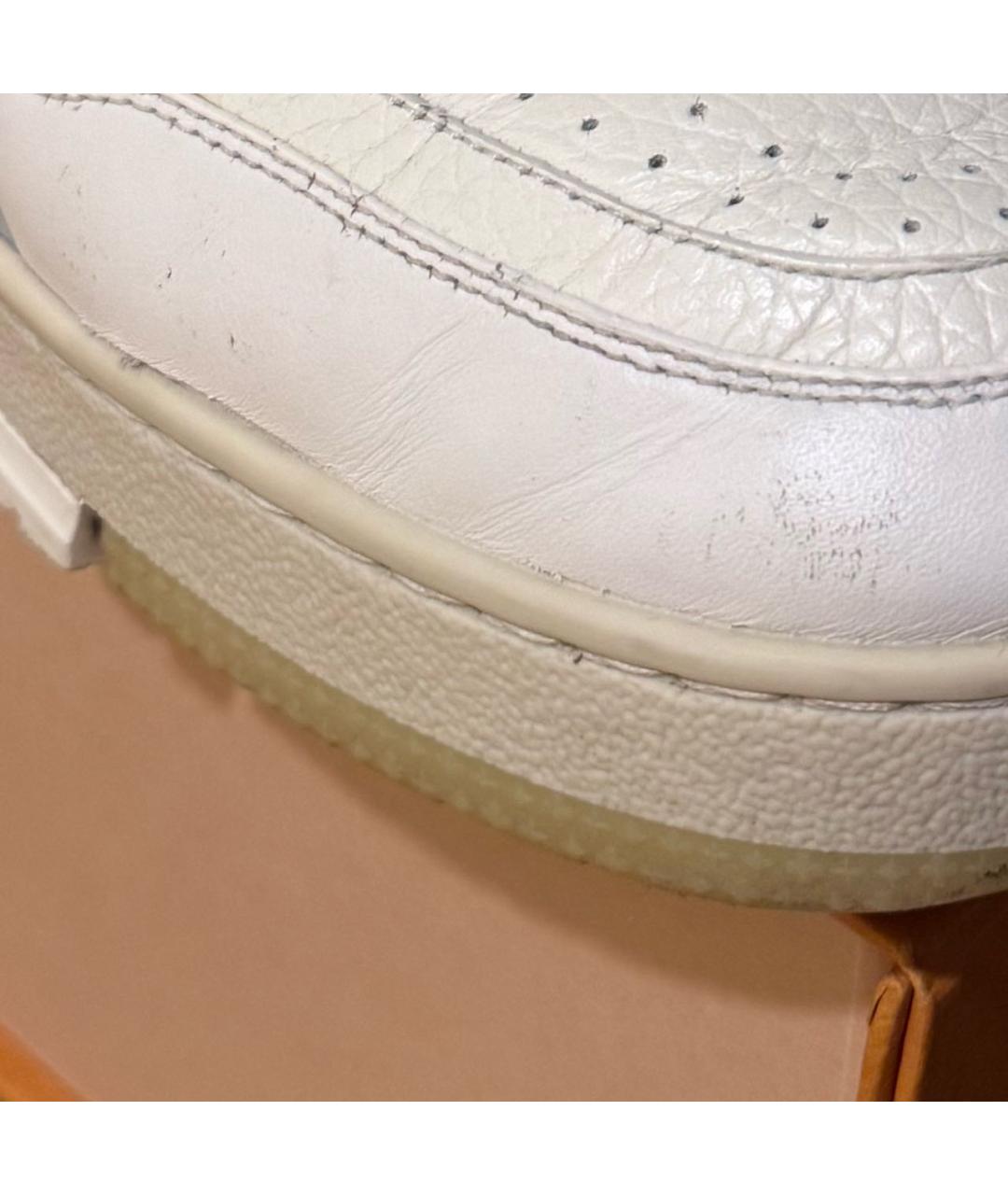 LOUIS VUITTON Белые кожаные низкие кроссовки / кеды, фото 6