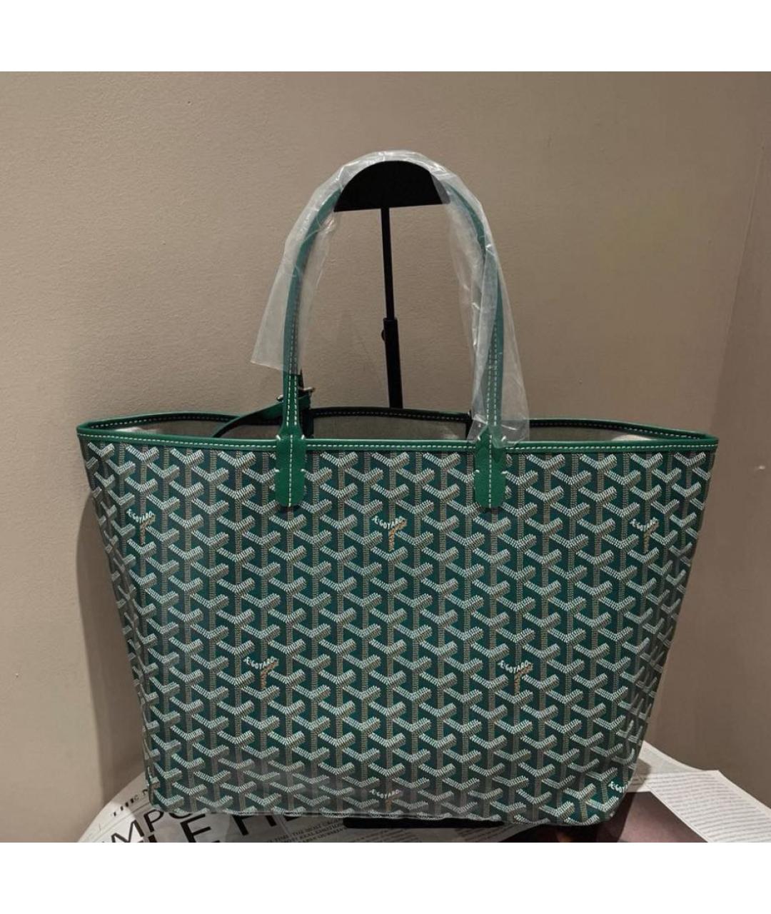 GOYARD Зеленая сумка тоут, фото 3