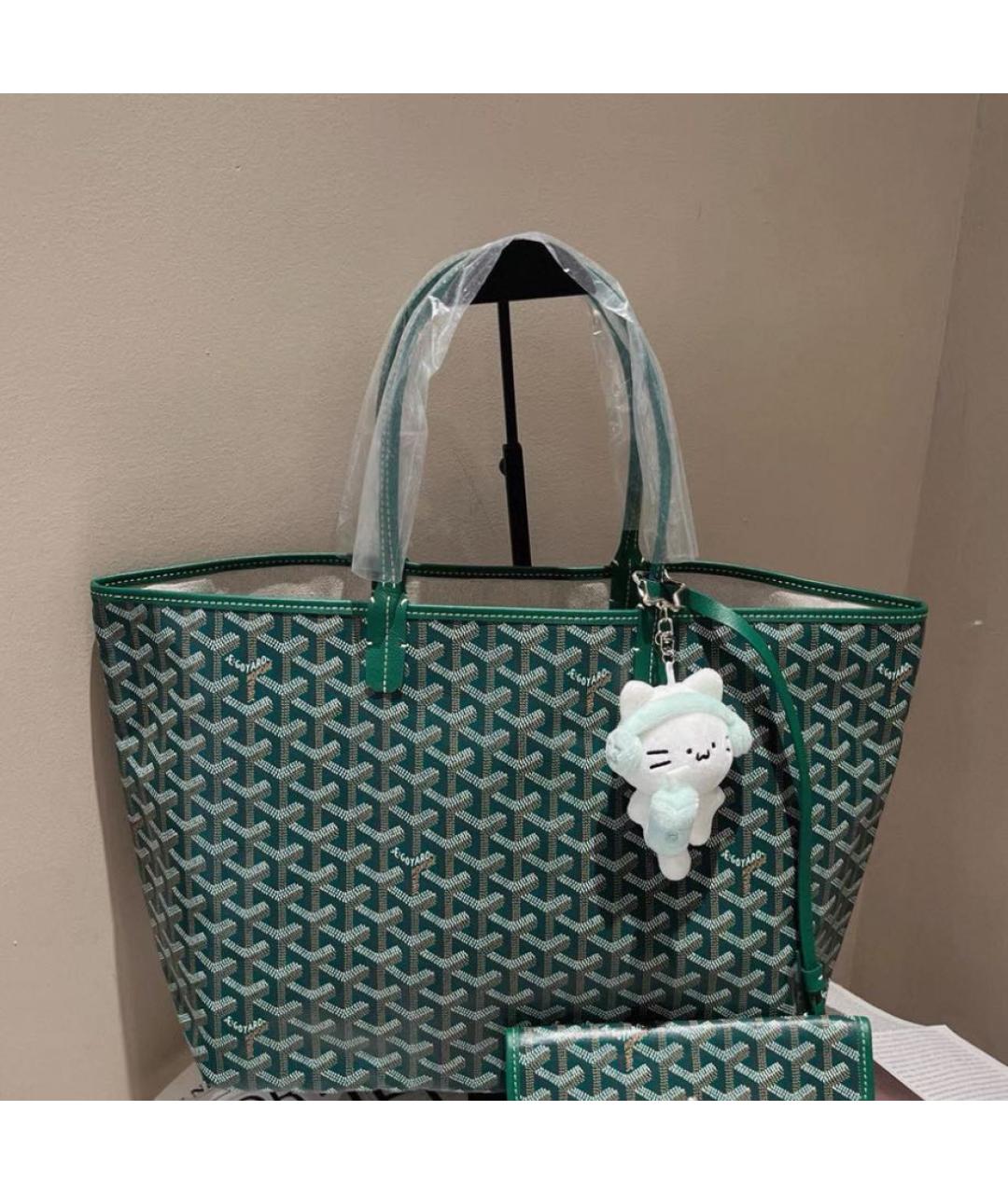 GOYARD Зеленая сумка тоут, фото 2