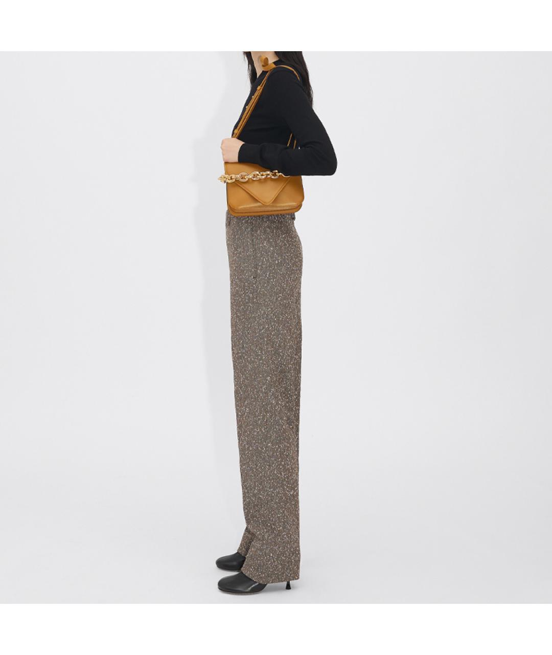 BOTTEGA VENETA Горчичная кожаная сумка через плечо, фото 7