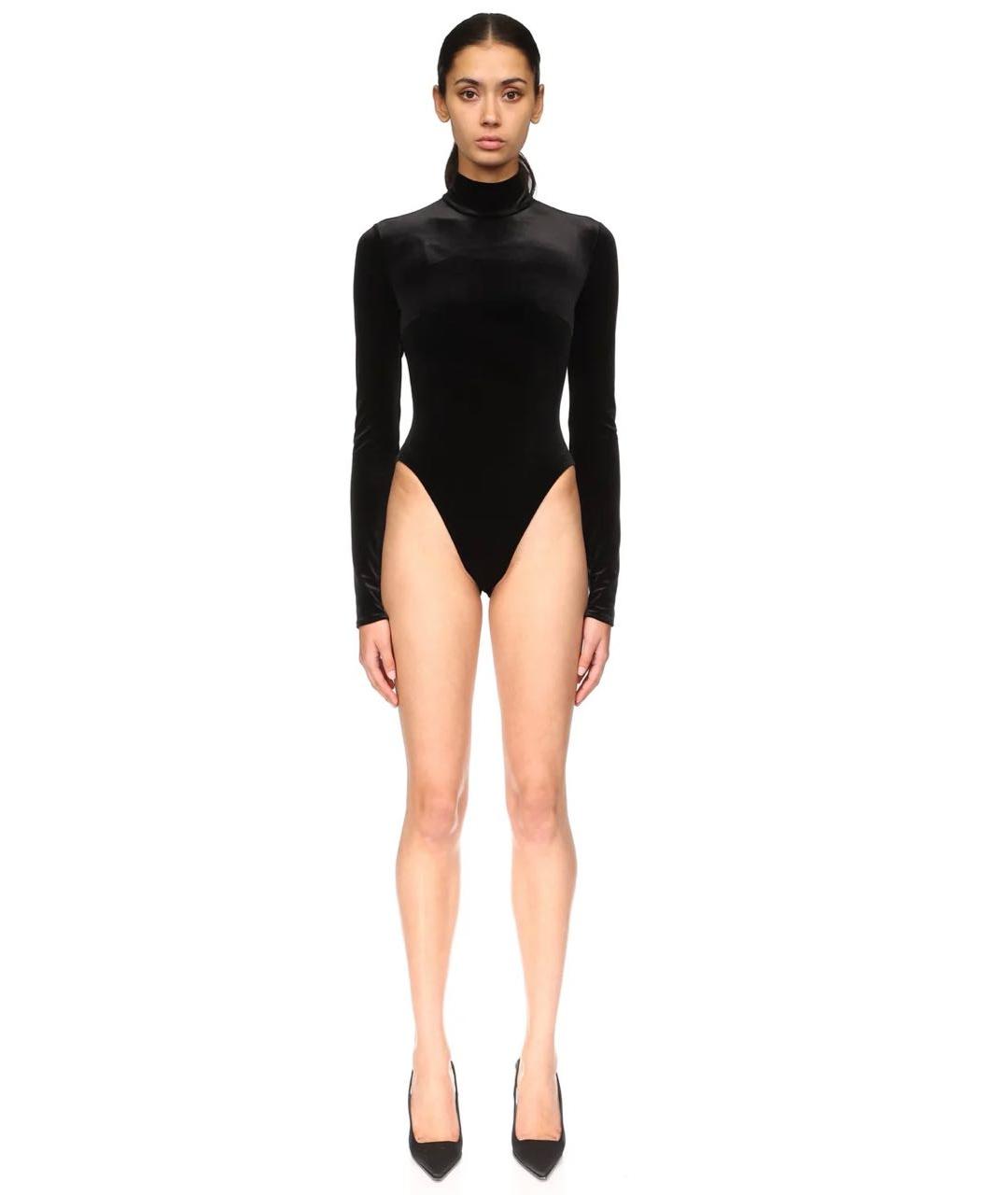 DAVID KOMA Черное полиэстеровое боди, фото 7