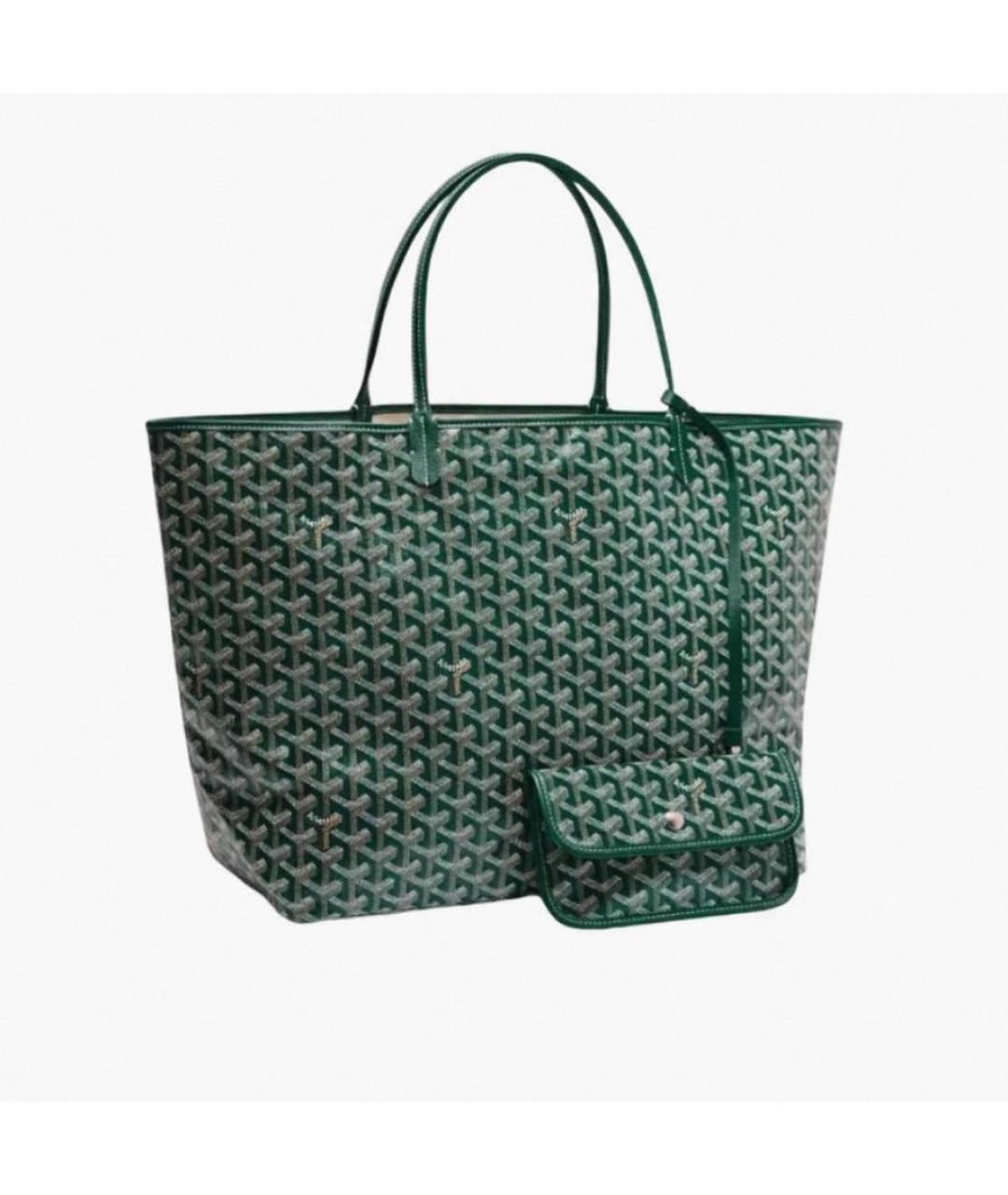 GOYARD Зеленая сумка тоут, фото 4