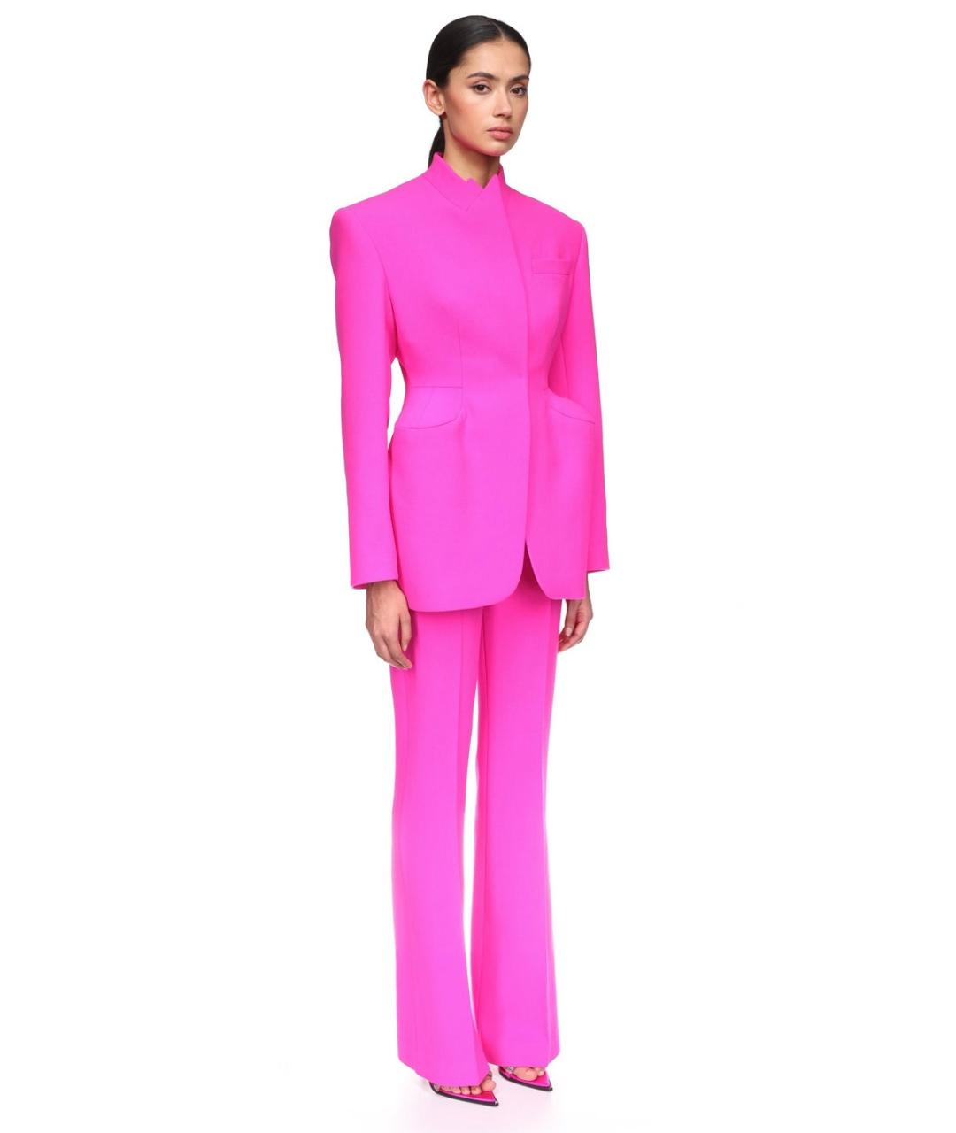 DAVID KOMA Фуксия прямые брюки, фото 7