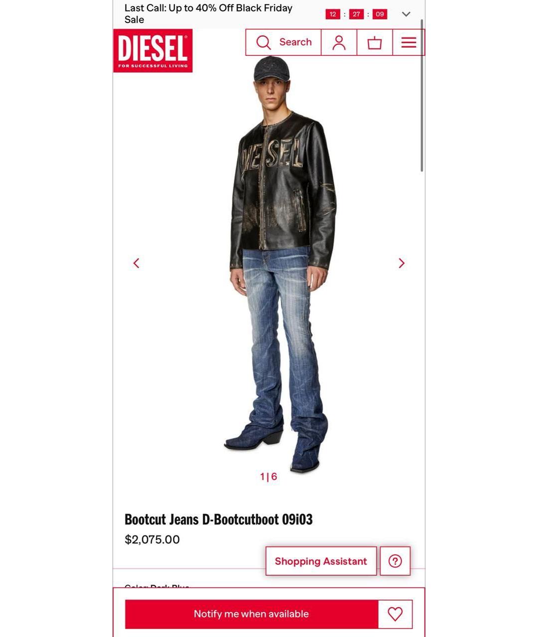 DIESEL Синие джинсы, фото 6