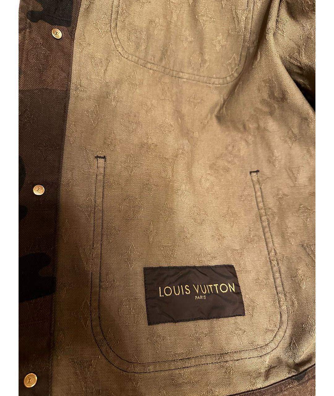 LOUIS VUITTON Хаки деним куртка, фото 6