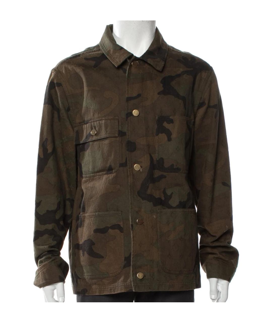 LOUIS VUITTON Хаки деним куртка, фото 9