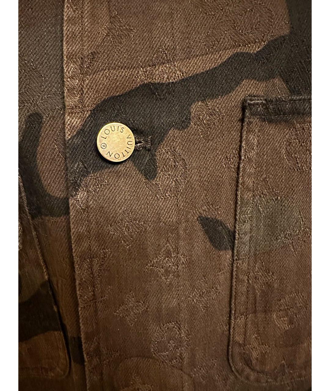 LOUIS VUITTON Хаки деним куртка, фото 4