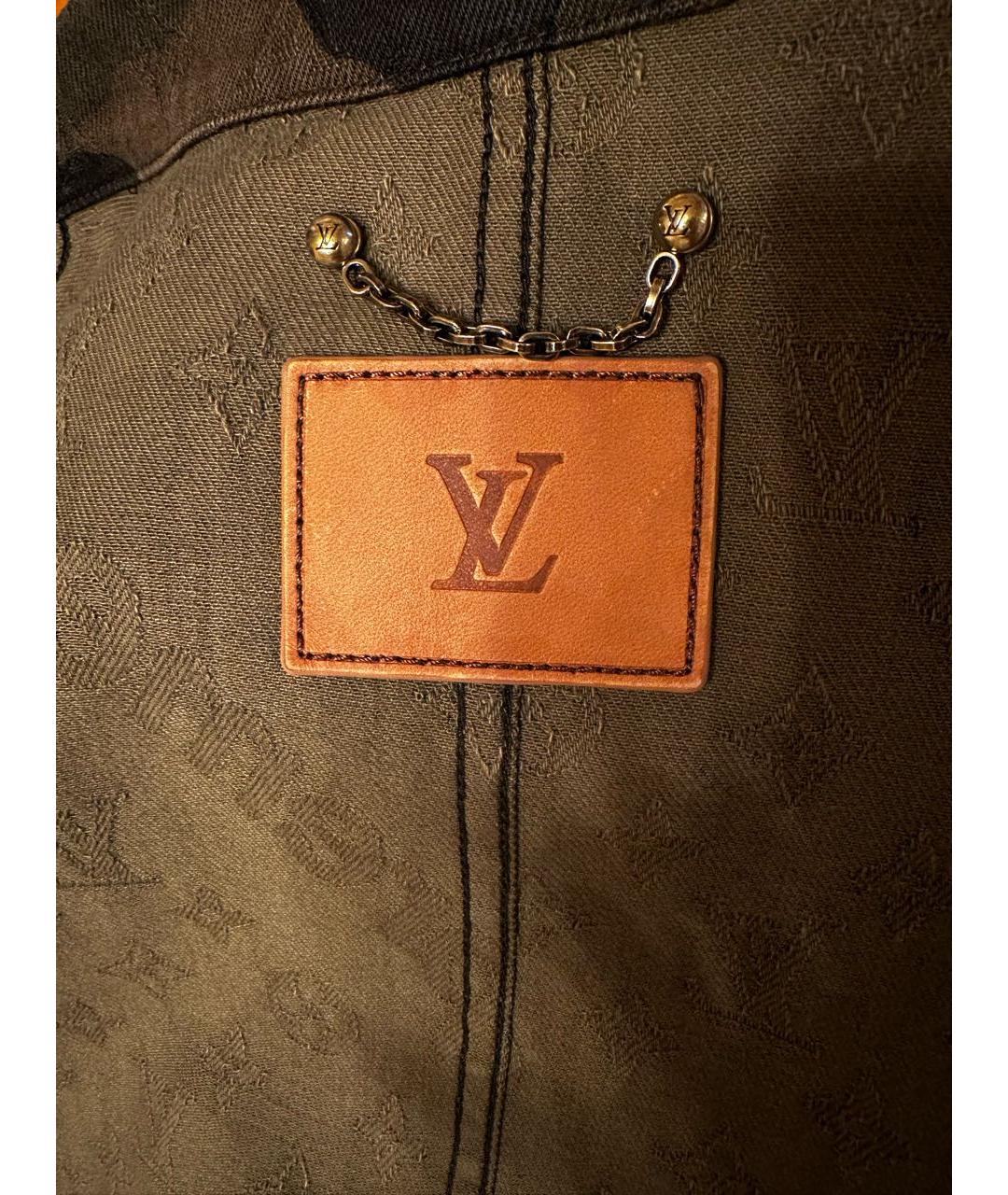 LOUIS VUITTON Хаки деним куртка, фото 5