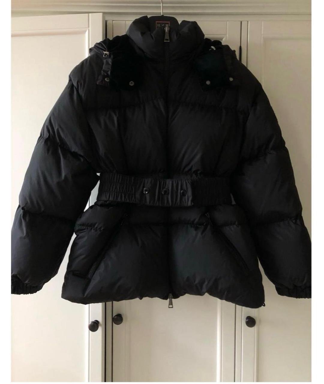 MONCLER Черный полиамидовый пуховик, фото 8