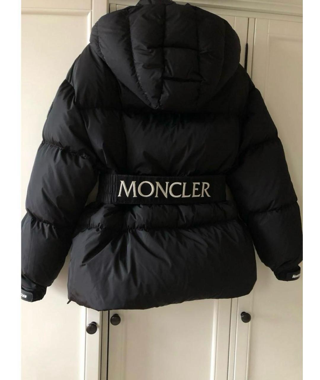 MONCLER Черный полиамидовый пуховик, фото 2