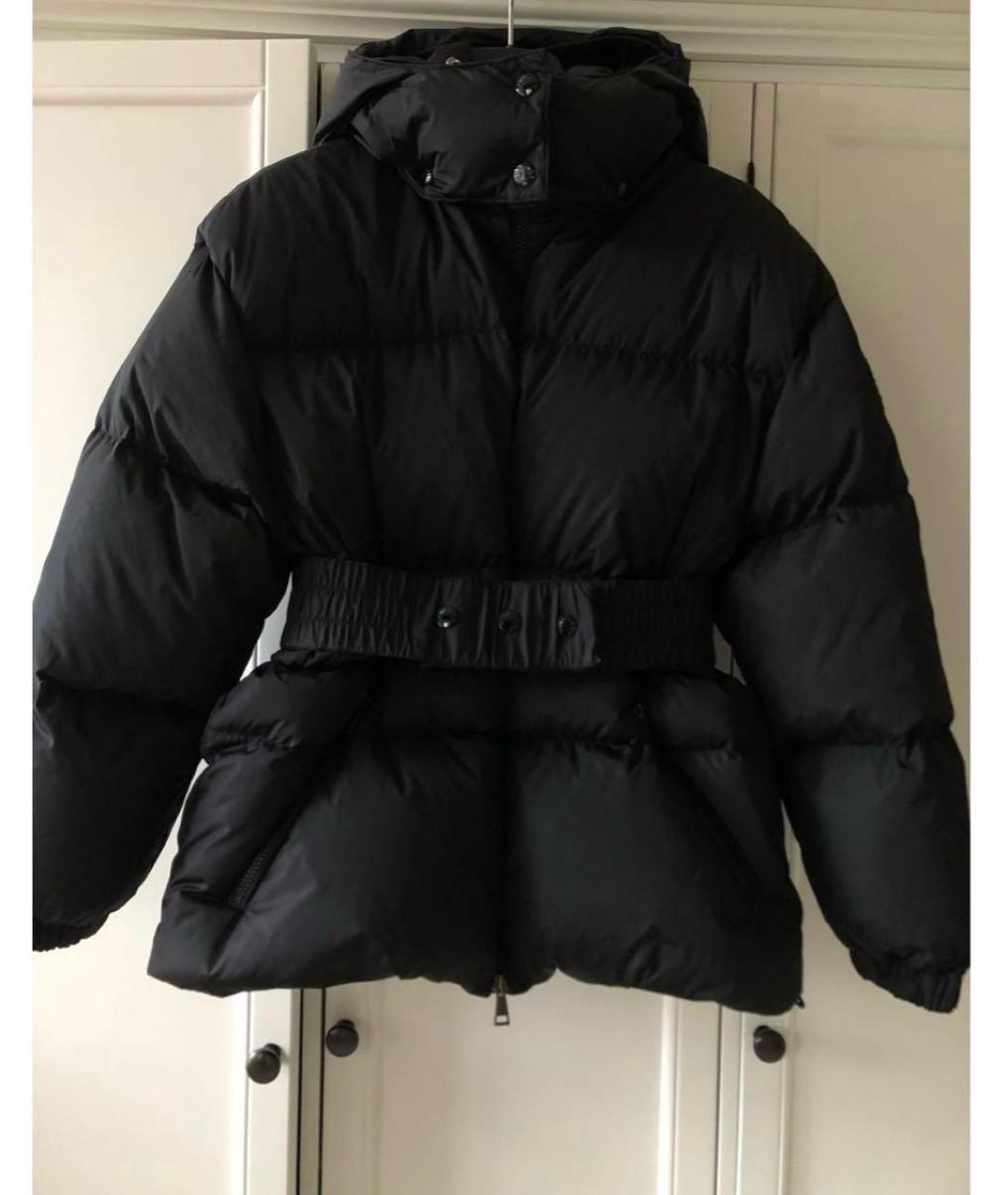 MONCLER Черный полиамидовый пуховик, фото 9