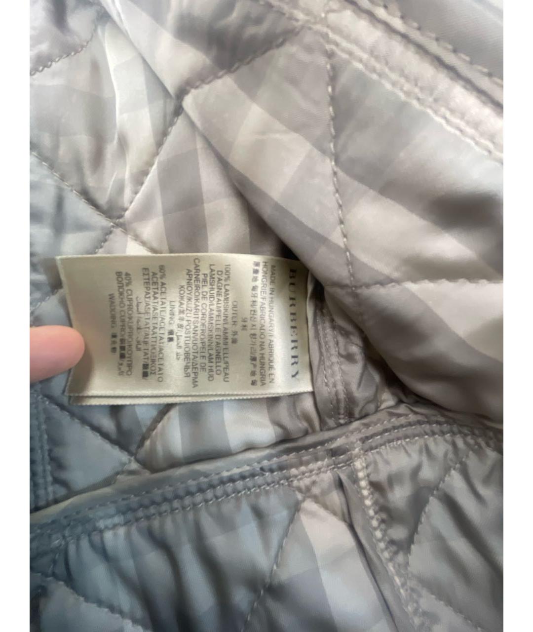 BURBERRY Бежевая кожаная куртка, фото 6