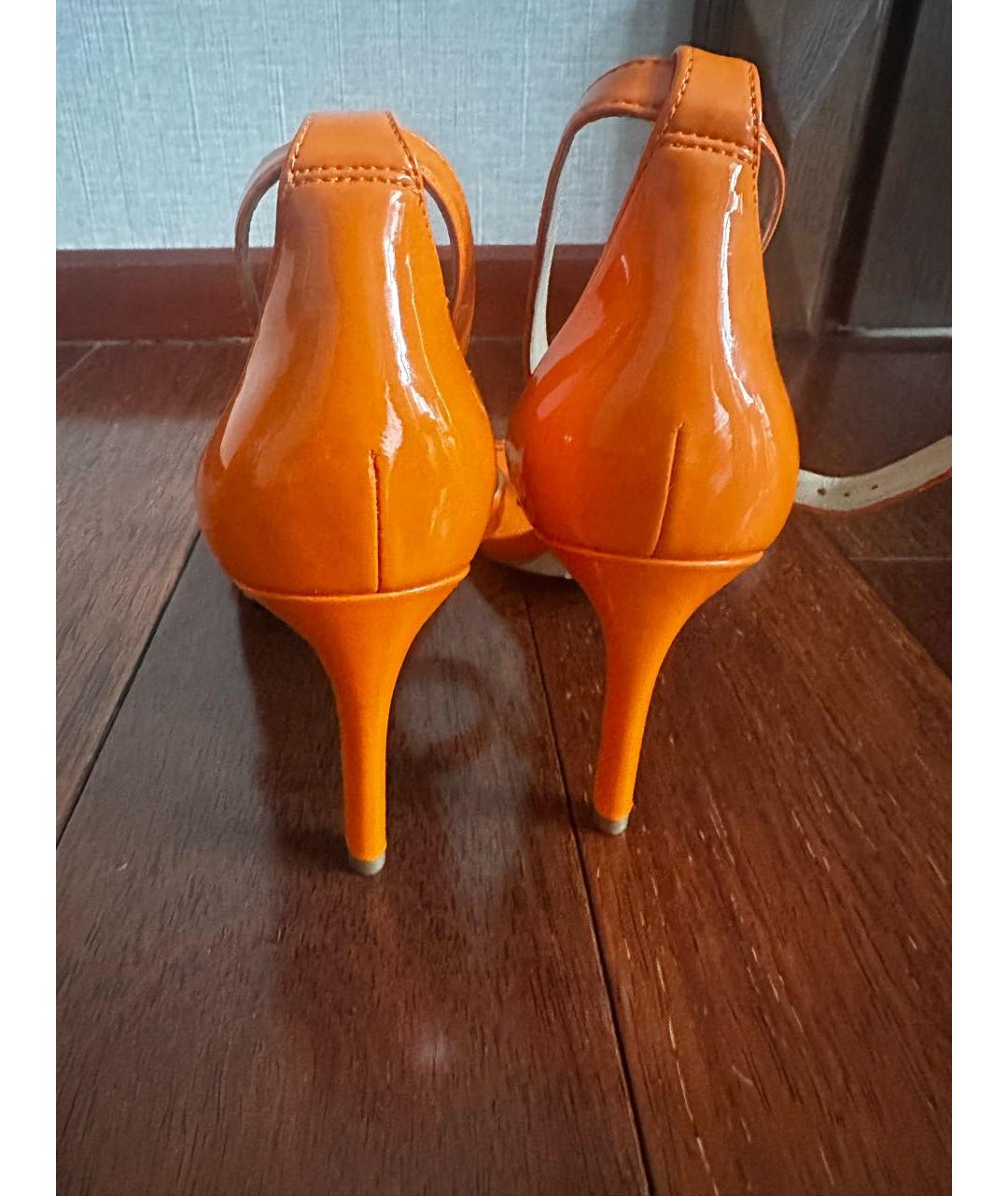 MICHAEL KORS Оранжевое босоножки из лакированной кожи, фото 4